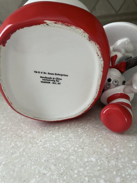 2001 Vandor Cat in the Hat Cookie Jar Thing 1 & Thing 2 Vintage Limited-Edition - Picture 7 of 11